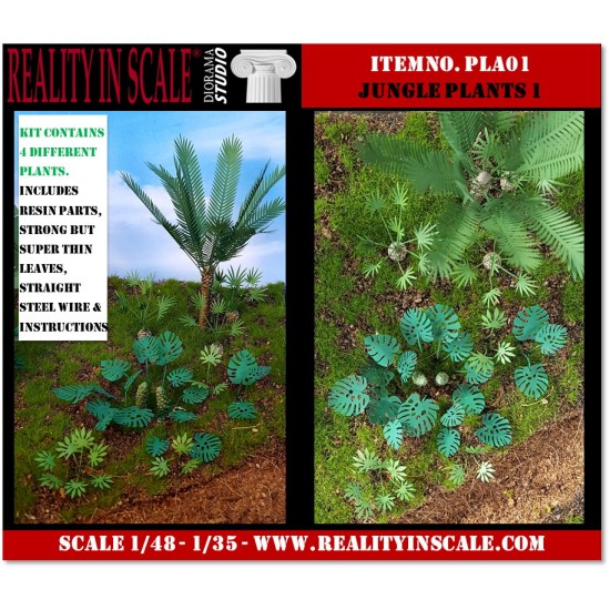 1/48 - 1/35 Jungle Plants Vol.1 (4 different plants)