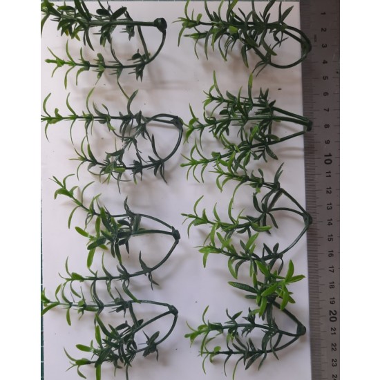 1/35 - 1/16 Plastic Plants - Small Weeds Medium/Light Green