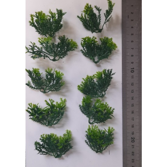 1/35 - 1/16 Plastic Plants - Wild Bushes Medium/Light Green (10pcs)