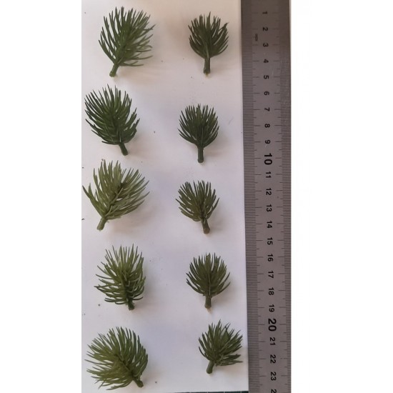 1/35 - 1/16 Plastic Plants - Desert Bushes Dark Green (5 small & 5 large)