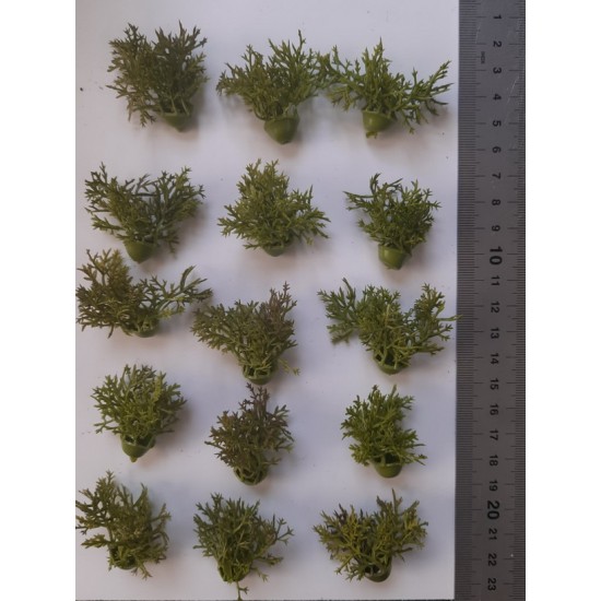 1/35 - 1/16 Plastic Plants - Desert Bushes Light Green (15pcs)
