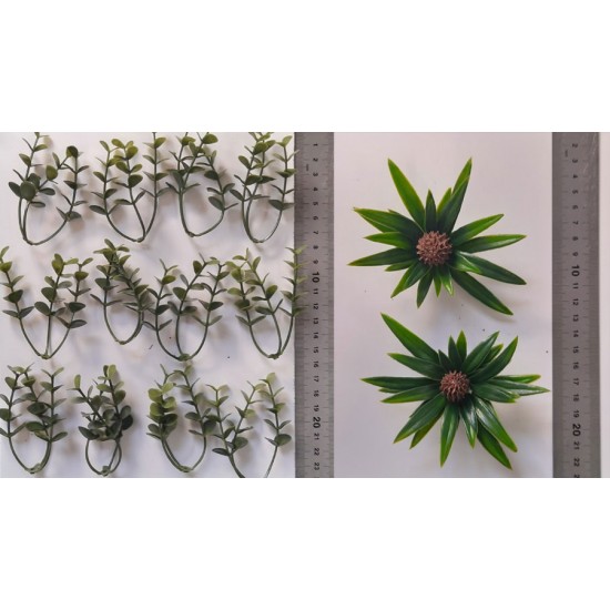 1/35 - 1/16 Plastic Plants - Jungle Plant Set #2 (10pcs, 2 types)