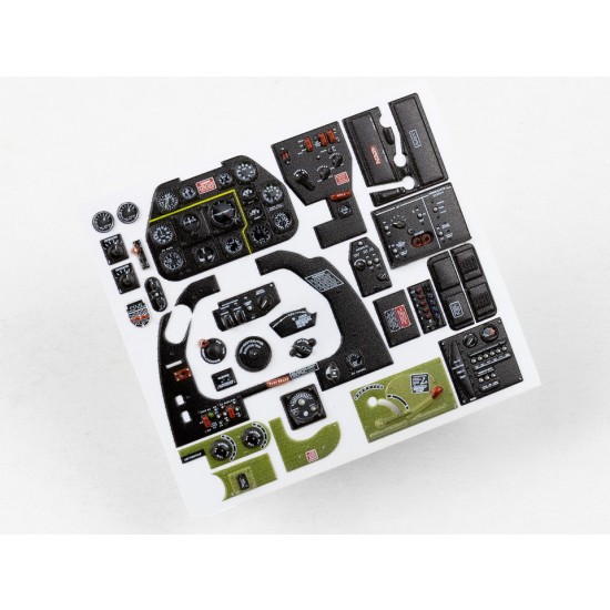 1/24 North American P-51D Mustang Instrument Panels for Trumpeter kit
