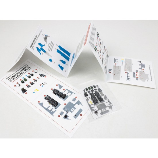 1/32 F-16C Block 40/42 Quick Set 3D Acrylic Instrument Panel for Tamiya kit