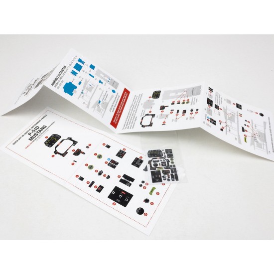 1/32 P-51D Mustang Updated Quick Set 3D Acrylic Insturment Panel for Revell kit