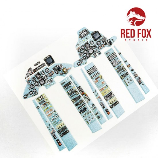 1/48 Su-27UB Flanker C Instrument Panels & Detail Parts for GWH kit