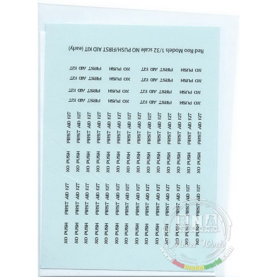 1/32 Decals - No Push / First Aid Kit (Early)