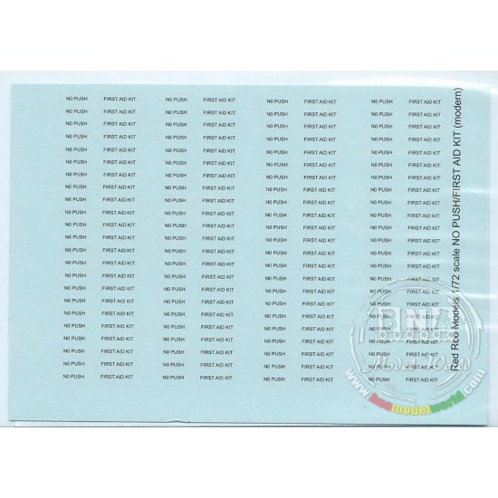 1/72 Decals - No Push / First Aid Kit (Modern)