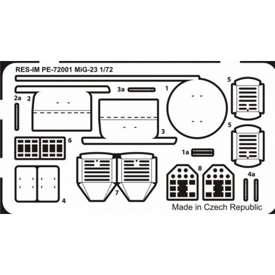 1/72 Mikoyan-Gurevich MiG-23 PE Detail Set for RV Aircraft / KP kits