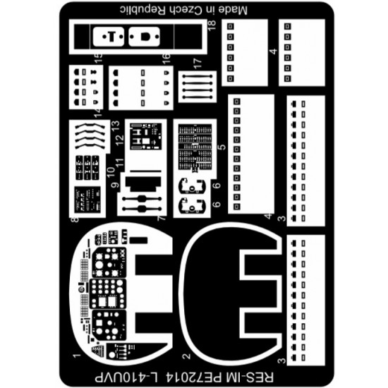 1/72 Let L-410 UVP Turbolet PE Detail Set for AZ model