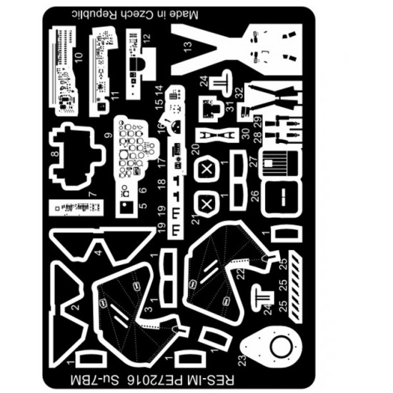 1/72 Sukhoi Su-7BM PE Detail Set for Modelsvit kits