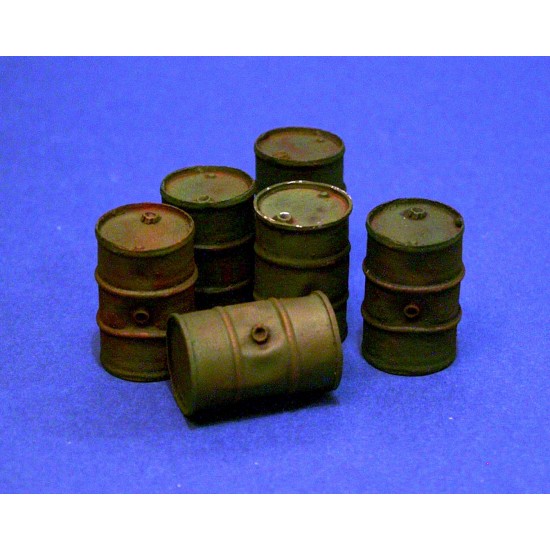 1/35 Slightly Damaged Oil Drums No.2 (6 Pieces)