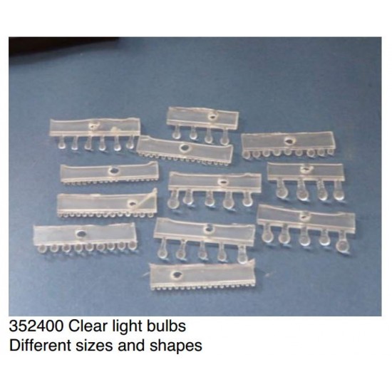 1/35 Clear Light Bulbs (different sizes & shapes)