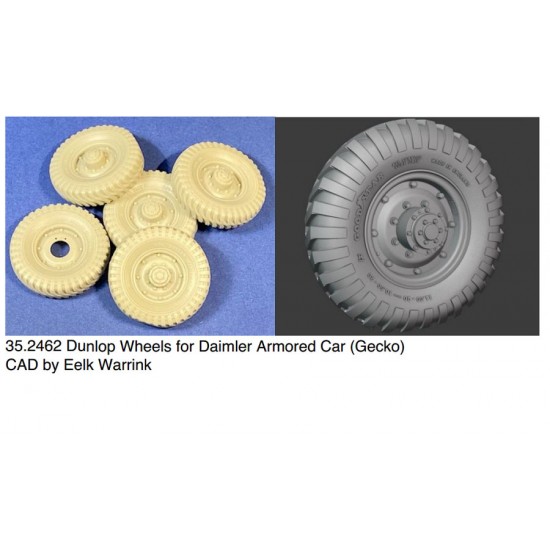 1/35 Daimler Armored Car Dunlop Wheels for Gecko Models