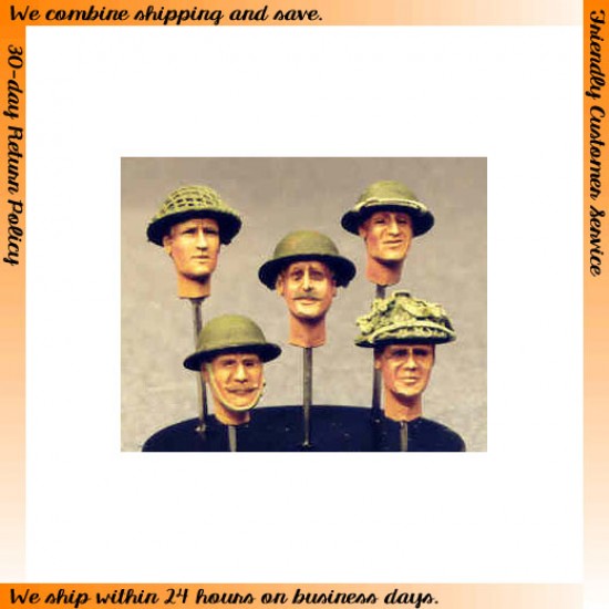 1/35 UK Infantry Heads with Helmets No.2 (5 different heads)