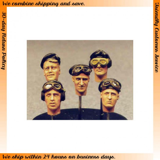 1/35 UK Tank Crew Heads with Berets (5 Different Heads)
