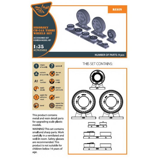 1/35 Sikorsky CH-54A Tarhe Wheels Set For Icm Kit