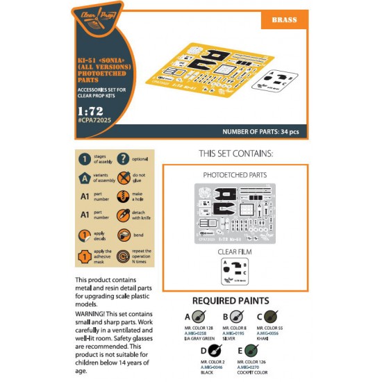 1/72 Mitsubishi Ki-51 Sonia Detail Set (all versions)