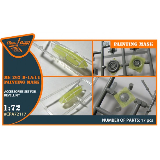 1/72 Me-262B-1A/U1 Paint Masks (yellow kabuki paper) for REVELL kit