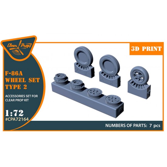 1/72 F-86A Wheel Set Type 2 for Clear Prop kits