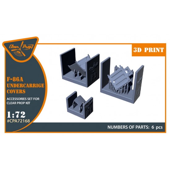 1/72 F-86A Undercarriage Covers for Clear Prop kits