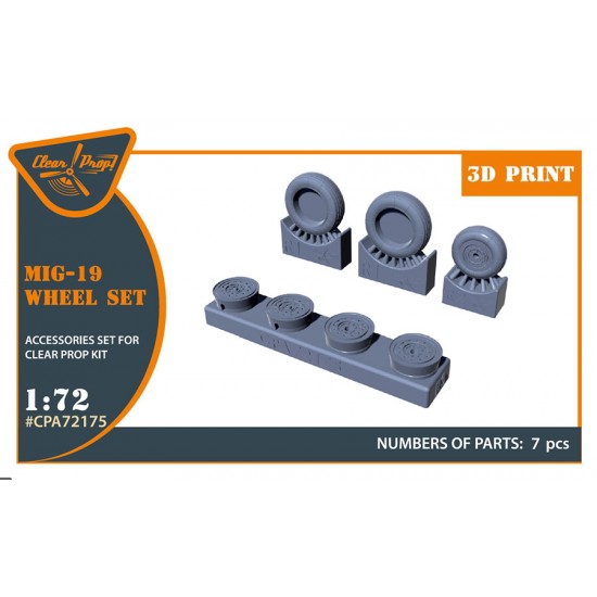 1/72 Mikoyan-Gurevich MiG-19 Wheels set for Clear Prop kits