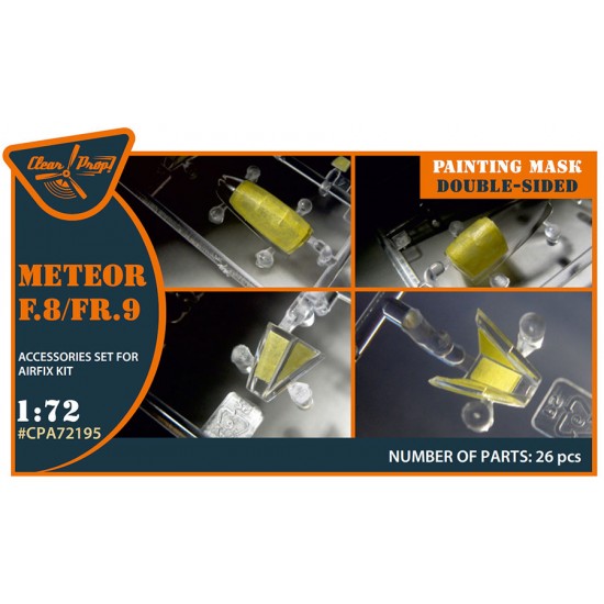 1/72 Meteor F.8/FR.9 Double-sided Painting Masks for Airfix kit