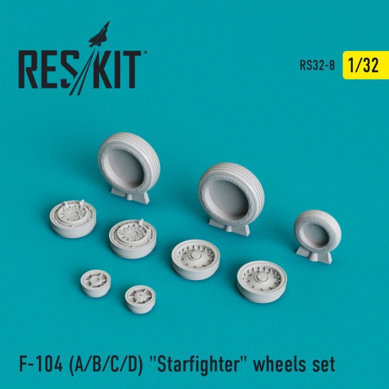 1/32 F-104 (A/B/C/D) "Starfighter" Wheels set for Hasegawa/Italeri/AFV Club kits