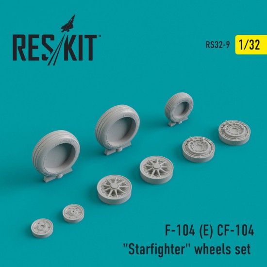 1/32 F-104 (E) CF-104 "Starfighter" Wheels set for Hasegawa/Italeri/AFV Club kits