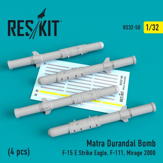 1/32 Matra Durandal Bomb (4pcs) for F-15 E Strike Eagle, F-111, Mirage 2000 (Kitty Hawk)