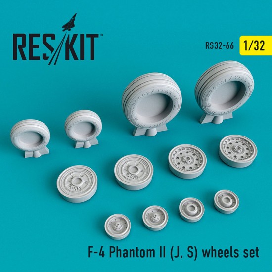 1/32 McDonnell Douglas F-4 Phantom II J/S Phantom II Wheels set for Tamiya kits