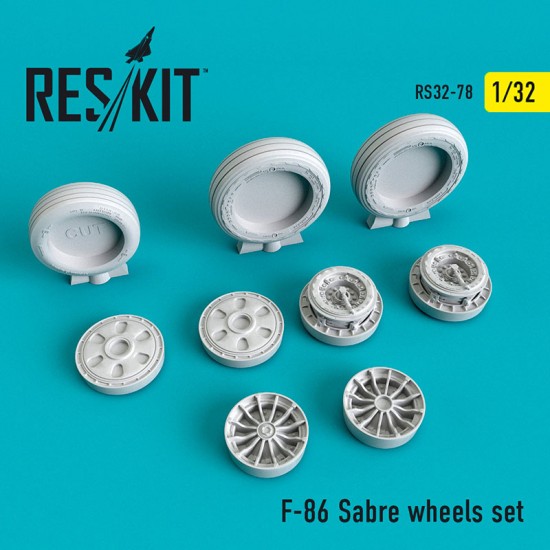 1/32 North American F-86 Sabre Wheels set for Italeri/Hasegawa/Kitty Hawk kits