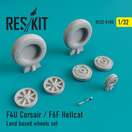 1/32 F4U Corsair / F6F Hellcat Land Based Wheels set for Revell/Tamiya/Trumpeter kits