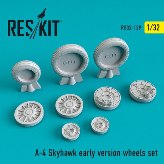 1/32 Douglas A-4 Skyhawk Early Version Wheels set for Trumpeter/Hasegawa kits