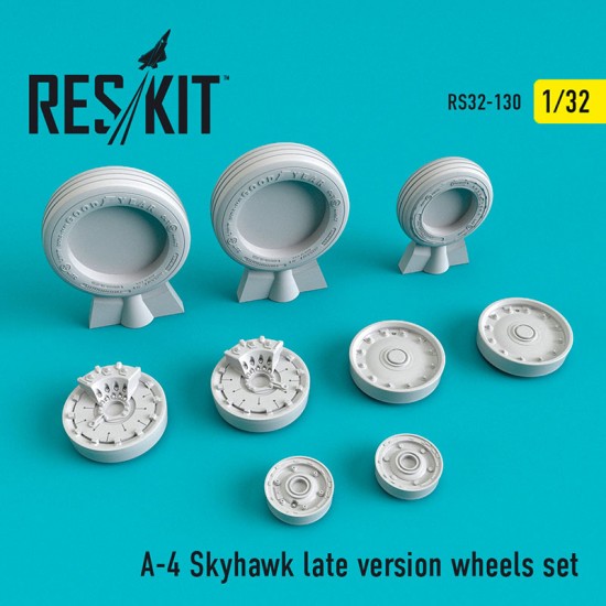 1/32 Douglas A-4 Skyhawk Late Version Wheels set for Trumpeter/Hasegawa kits