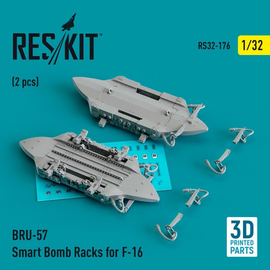 1/32 F-16 BRU-57 Smart Bomb Racks (2pcs) for AFV Club/Academy/Hasegawa/Revell/Tamiya