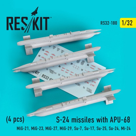 1/32 S-24 Missiles w/APU-68 (4pcs)