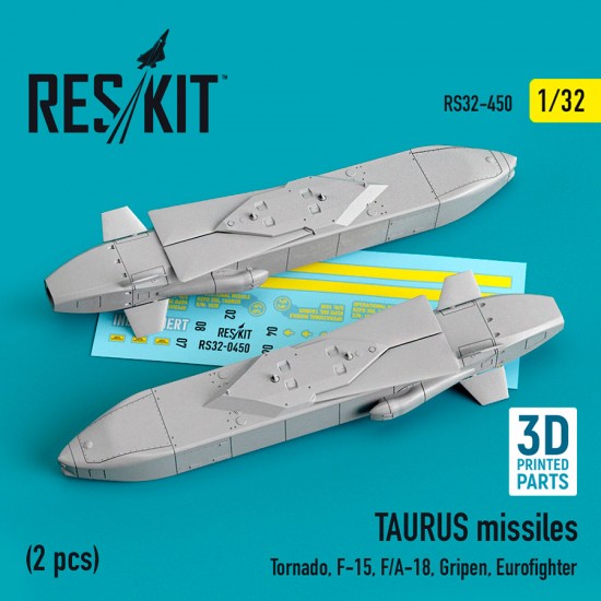 1/32 Taurus Missiles (2pcs) for Tornado, F-15, F/A-18, Gripen, Eurofighter