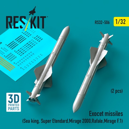 1/32 Exocet Missiles for Sea King/Super Etendard/Mirage 2000/Rafale/Mirage F.1