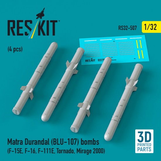 1/32 F-15E/F-16/F-111E/Tornado/Mirage 2000 Matra Durandal BLU-107 Bombs (4pcs)
