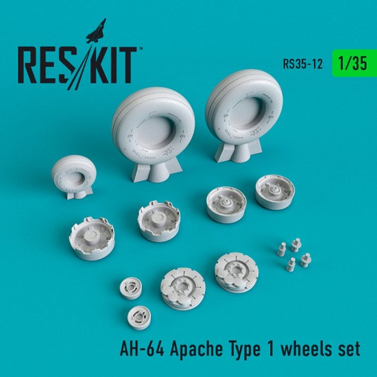 1/35 Boeing AH-64 Apache Type 1 Wheels set for Academy kits