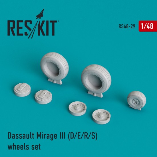 1/48 Dassault Mirage III (D/E/R/S) Wheels for Heller/Academy/Esci/Kinetic