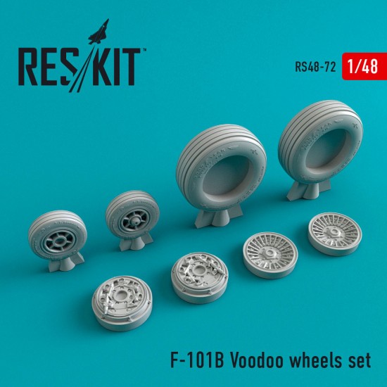 1/48 McDonnell F-101 (B) Voodoo Wheels for Hasegawa/Kitty Hawk/Monogram