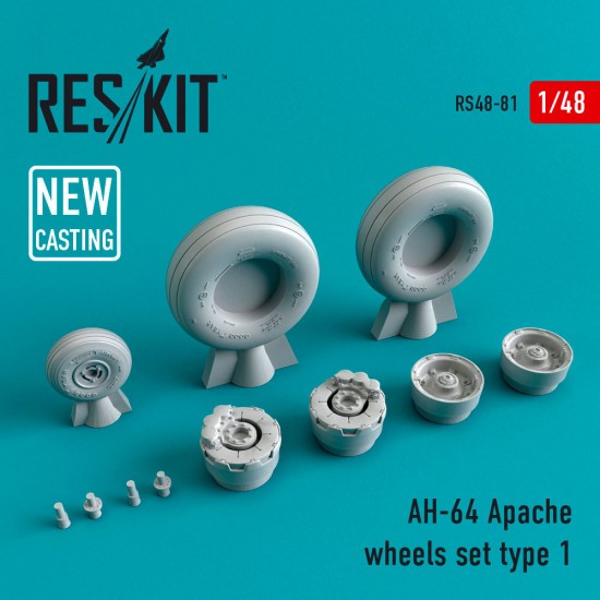 1/48 McDonnell Douglas AH-64 Apache Wheels for Academy/Hasegawa/Airfix kits