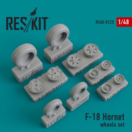 1/48 F-18 Hornet Wheels set for Hasegawa/HobbyBoss/Kinetic/Revell kits