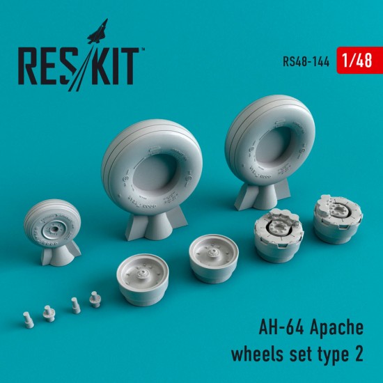 1/48 Boeing AH-64 Apache Type 2 Wheels set for Hasegawa/Academy kits