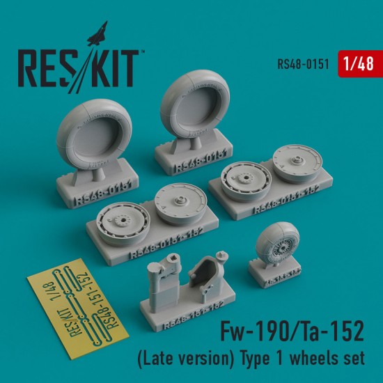 1/48 Fw-190/Ta-152 (Late version) Type 1 Wheels set