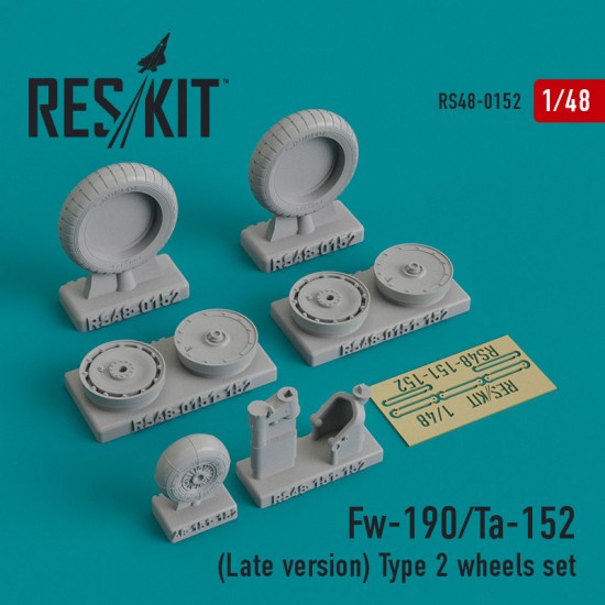 1/48 Fw-190/Ta-152 (Late version) Type 2 Wheels set