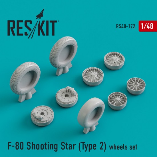 1/48 F-80 Shooting Star Type #2 Wheels for Hasegawa/Monogram/Hobby Boss/Bandai kits