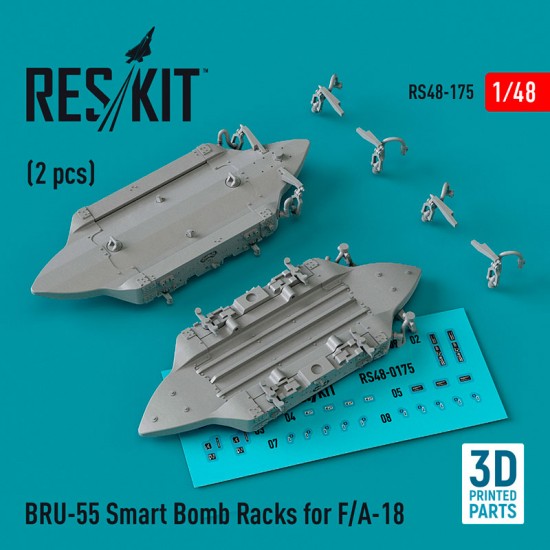 1/48 F-18 BRU-55 Smart Bomb Racks (2 pcs) for Hasegawa/Hobby Boss/Revell kits